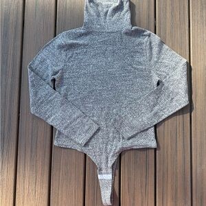 Madewell XL Gray Turtleneck Sweater Bodysuit